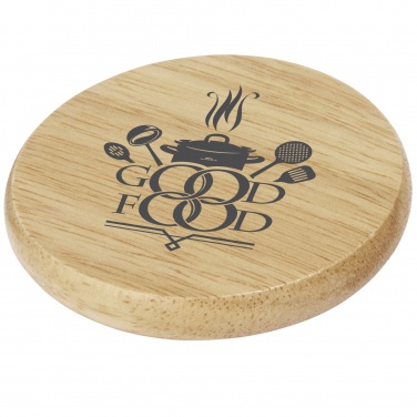 Logotrade promotional gift image of: Scoll wooden coaster with bottle opener
