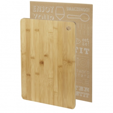 Logo trade promotional giveaways image of: Harp bamboo cutting board