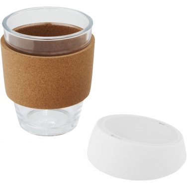 Logo trade corporate gifts picture of: Lidan 360 ml borosilicate glass tumbler with silicone lid