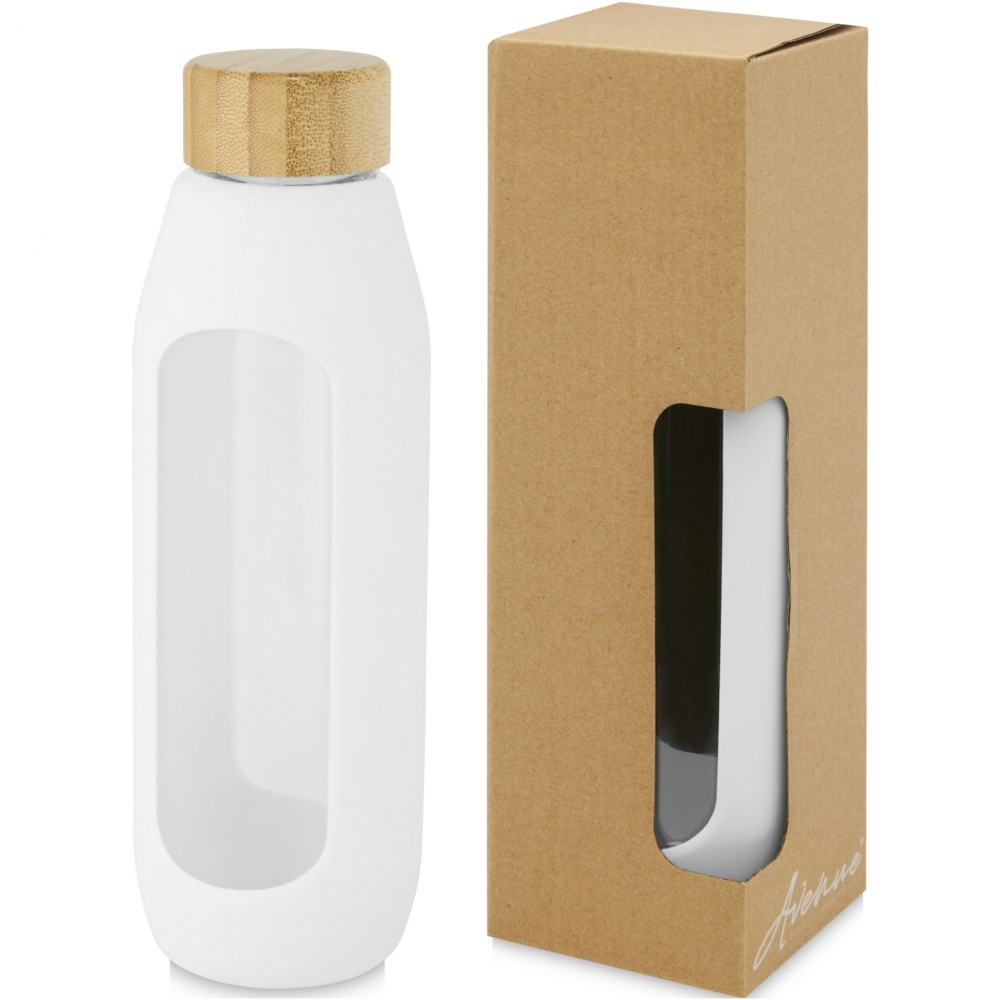 Logotrade promotional product picture of: Tidan 600 ml borosilicate glass bottle with silicone grip
