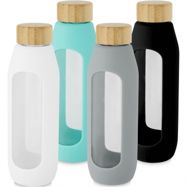 Logo trade business gifts image of: Tidan 600 ml borosilicate glass bottle with silicone grip