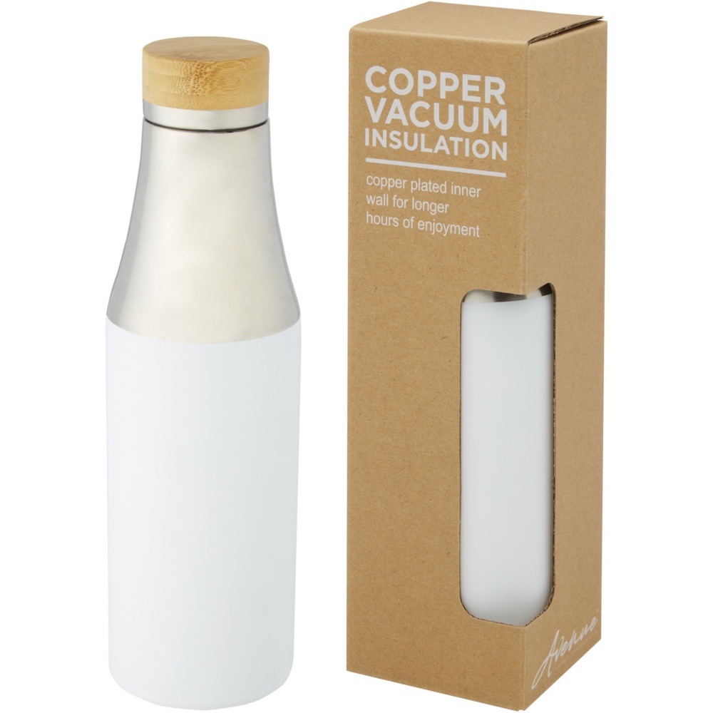 Logotrade promotional items photo of: Hulan 540 ml copper vacuum insulated stainless steel bottle with bamboo lid