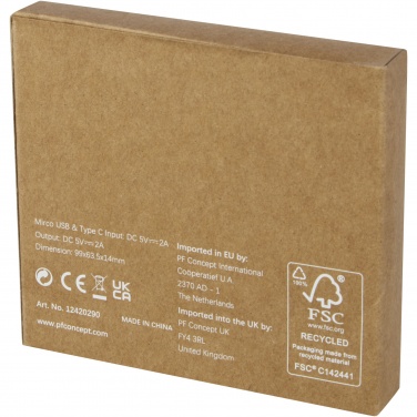 Logo trade promotional products picture of: Loop 5000 mAh recycled plastic power bank