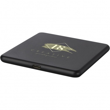 Logo trade business gifts image of: Loop 10W recycled plastic wireless charging pad