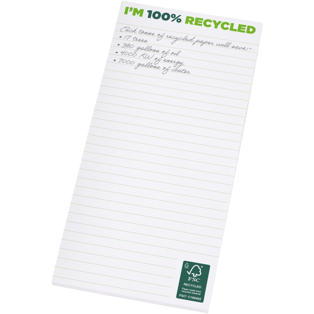 Logo trade promotional items picture of: Desk-Mate® 1/3 A4 recycled notepad