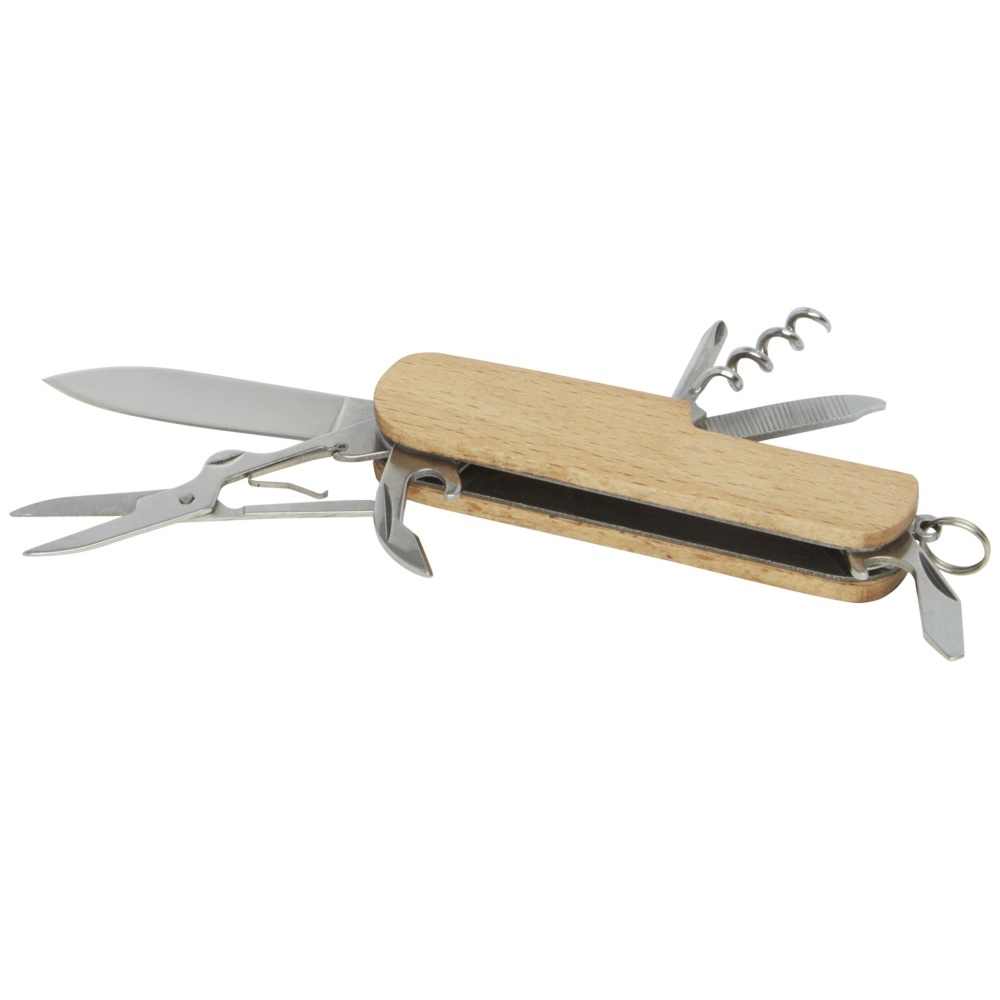 Logo trade promotional gifts image of: Richard 7-function wooden pocket knife