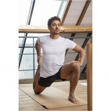 Logo trade promotional giveaways image of: Borax short sleeve men's GRS recycled cool fit t-shirt