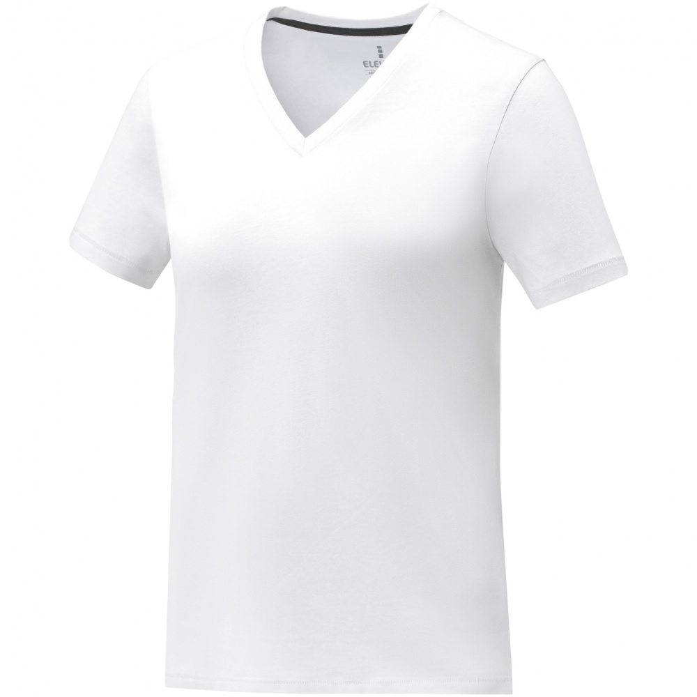 Logo trade business gift photo of: Somoto short sleeve women's V-neck t-shirt 