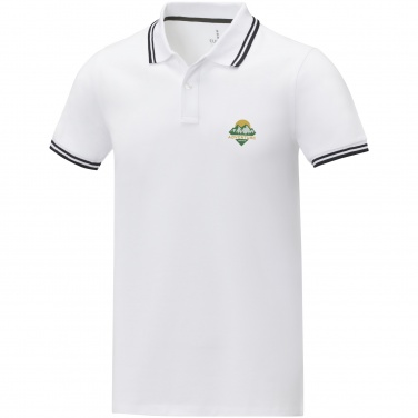 Logo trade promotional giveaway photo of: Amarago short sleeve men's tipping polo