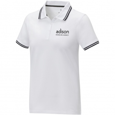Logo trade promotional items picture of: Amarago short sleeve women's tipping polo