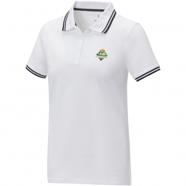 Logo trade promotional giveaways picture of: Amarago short sleeve women's tipping polo