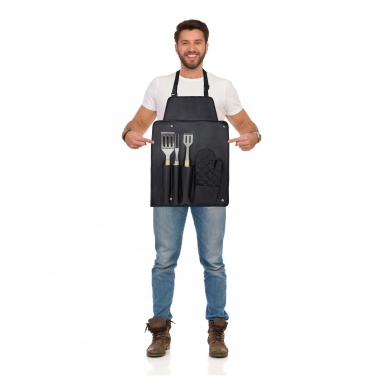 Logotrade promotional product picture of: Gril 3-piece BBQ tools set and glove 