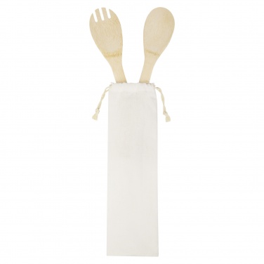 Logo trade promotional merchandise photo of: Endiv bamboo salad spoon and fork
