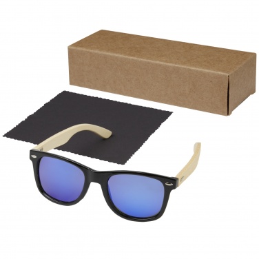 Logo trade advertising products image of: Taiyō rPET/bamboo mirrored polarized sunglasses in gift box