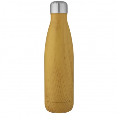 Logo trade advertising products image of: Cove 500 ml vacuum insulated stainless steel bottle with wood print