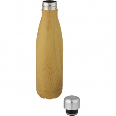 Logotrade promotional gift image of: Cove 500 ml vacuum insulated stainless steel bottle with wood print