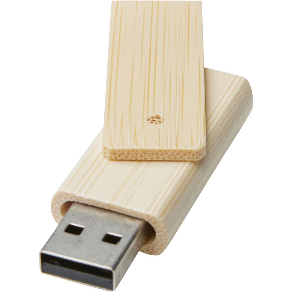 Logo trade corporate gifts picture of: Rotate 4GB bamboo USB flash drive