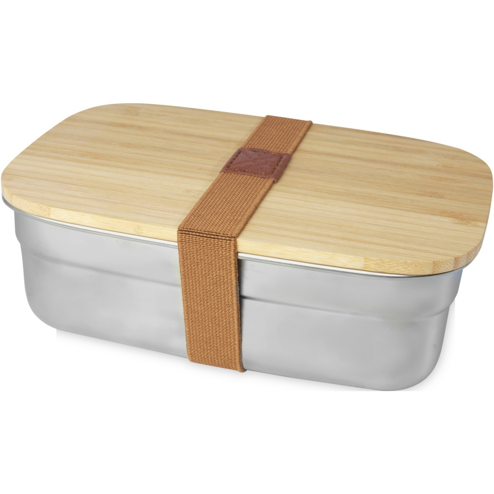 Logo trade promotional products picture of: Tite stainless steel lunch box with bamboo lid