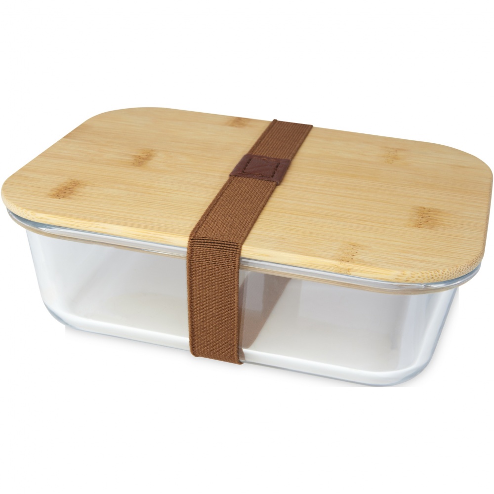 Logo trade corporate gifts picture of: Roby glass lunch box with bamboo lid