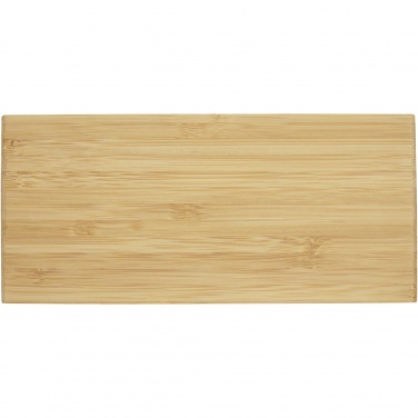 Logo trade promotional giveaway photo of: Minata bamboo wireless charger with clock