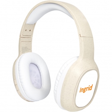 Logo trade promotional item photo of: Riff wheat straw Bluetooth® headphones with microphone