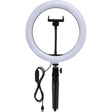 Logo trade advertising product photo of: Studio ring light for selfies and vlogging with phone holder and tripod