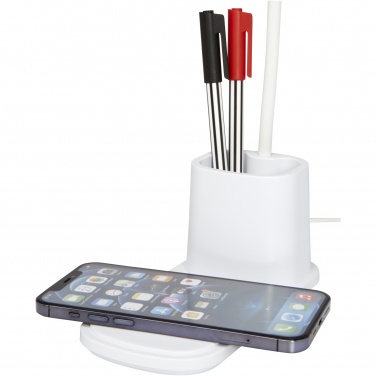 Logo trade promotional merchandise image of: Bright desk lamp and organizer with wireless charger