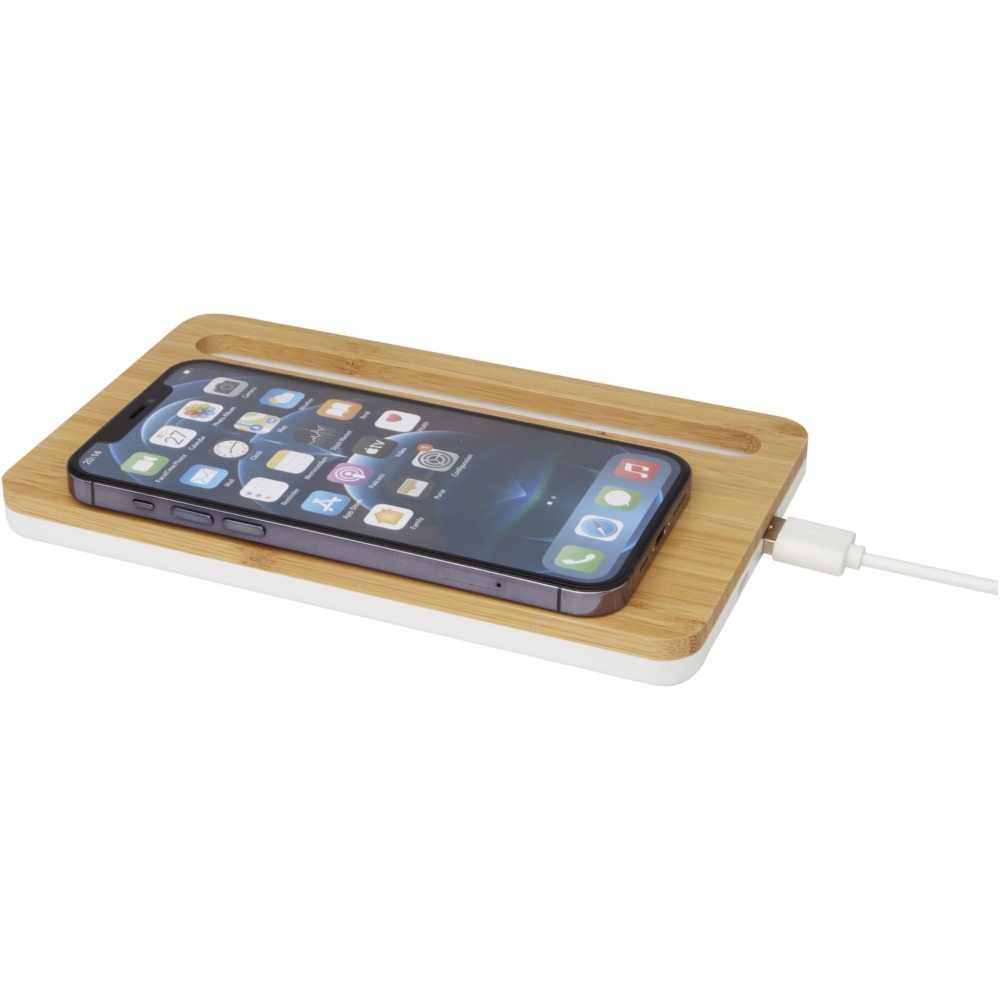 Logotrade promotional merchandise picture of: Medake 10W bamboo wireless charger