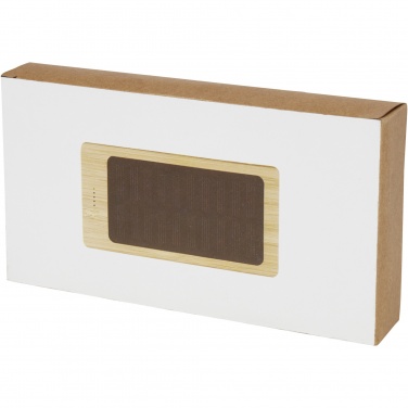 Logo trade promotional merchandise photo of: Alata 8000 mAh bamboo solar power bank
