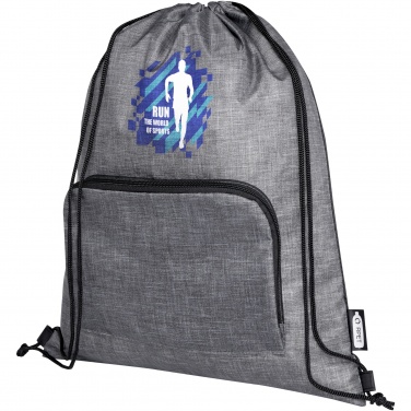 Logo trade promotional gifts picture of: Ash recycled foldable drawstring bag 7L