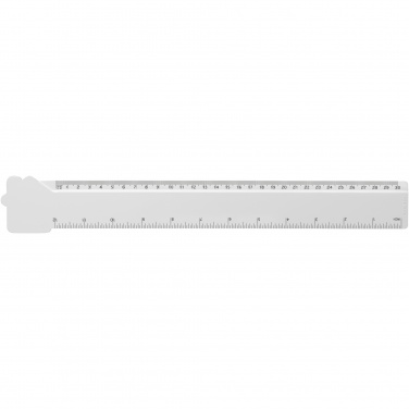 Logo trade corporate gifts image of: Tait 30cm house-shaped recycled plastic ruler