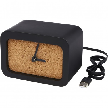Logotrade advertising product image of: Momento wireless limestone charging desk clock