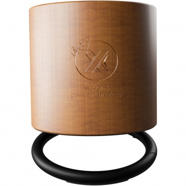 Logo trade advertising products picture of: SCX.design S27 3W wooden ring speaker