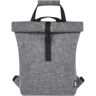 Logotrade promotional merchandise image of: Felta GRS recycled felt roll-top bike bag 13L