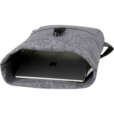 Logo trade promotional gifts image of: Felta GRS recycled felt roll-top bike bag 13L