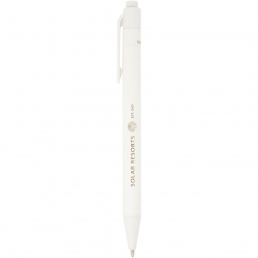 Logo trade promotional giveaway photo of: Chartik monochromatic recycled paper ballpoint pen with matte finish