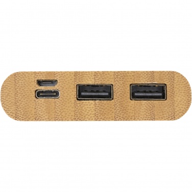 Logo trade promotional gifts image of: Tulda 10.000 mAh bamboo power bank