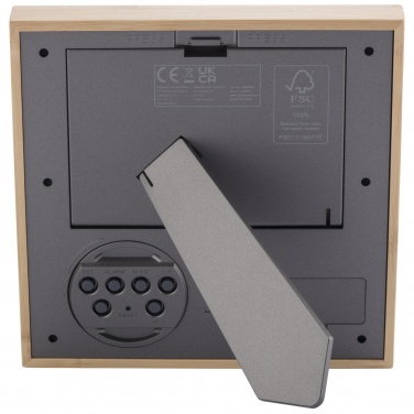 Logotrade promotional product image of: Sasa bamboo photo frame with thermometer