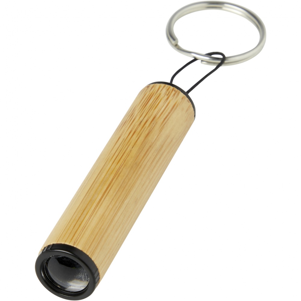 Logo trade promotional items image of: Cane bamboo key ring with light