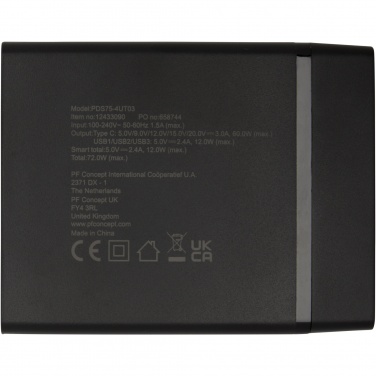 Logo trade promotional gift photo of: ADAPT 72W recycled plastic PD power station