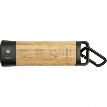 Logotrade advertising products photo of: Kuma bamboo/RCS recycled plastic torch with carabiner