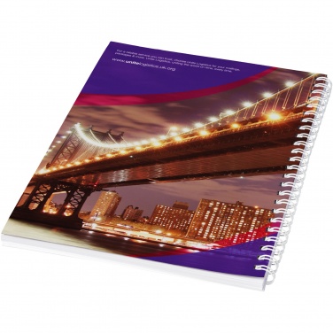 Logo trade promotional item photo of: Desk-Mate® A4 spiral notebook with printed back cover