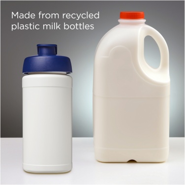 Logo trade promotional merchandise image of: Baseline 500 ml recycled sport bottle with flip lid