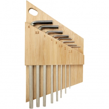 Logo trade promotional gifts picture of: Allen bamboo hex key tool set