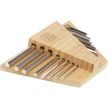 Logo trade promotional merchandise image of: Allen bamboo hex key tool set