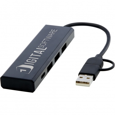 Logotrade advertising products photo of: Rise RCS recycled aluminium USB 2.0 hub