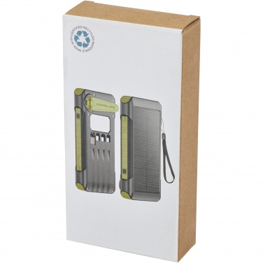 Logo trade promotional gift photo of: Soldy 10.000 mAh RCS recycled plastic solar dynamo power bank 