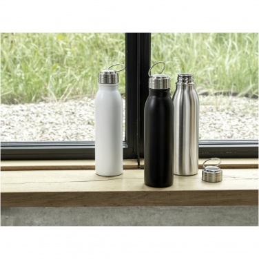 Logo trade promotional merchandise photo of: Harper 700 ml RCS certified stainless steel water bottle with metal loop