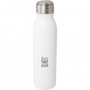 Logotrade promotional giveaway picture of: Harper 700 ml RCS certified stainless steel water bottle with metal loop