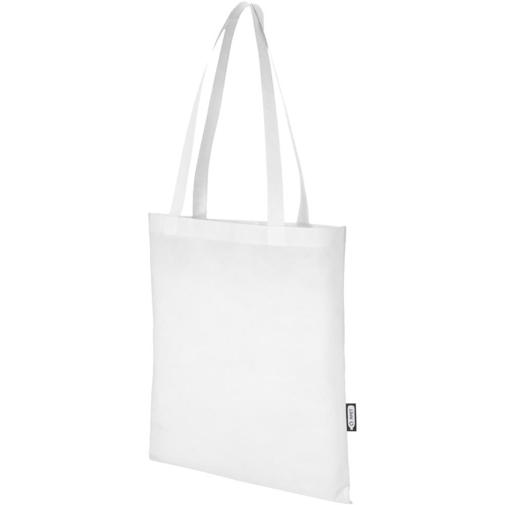 Logo trade promotional items image of: Zeus GRS recycled non-woven convention tote bag 6L